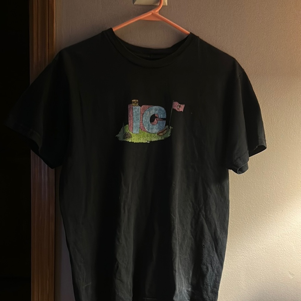 Black Graphic T-Shirt with Colorful Logo